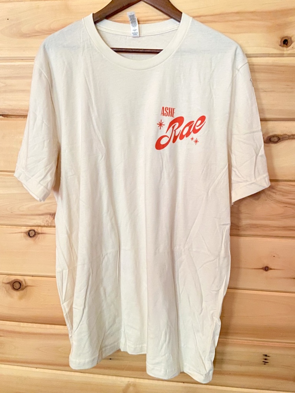 Ashe Rae Tracklist Tee Singer/Songwriter Merchandise Concert (2022) T-Shirt NWOT